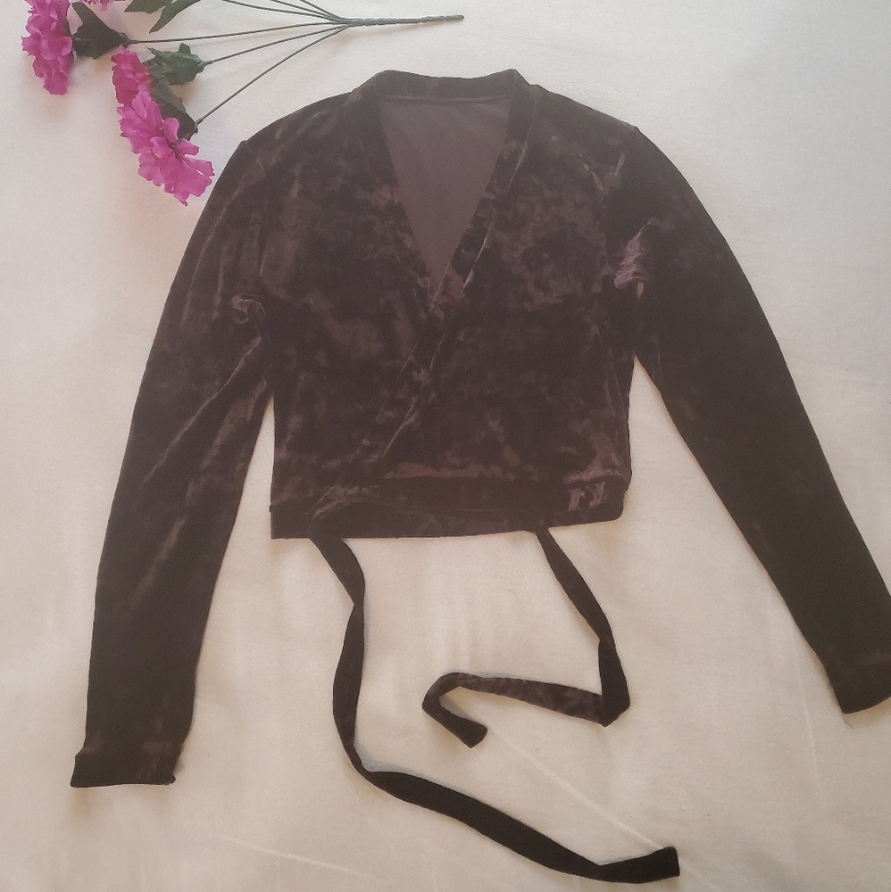 Yummy Chocolate Velvet Crop Top